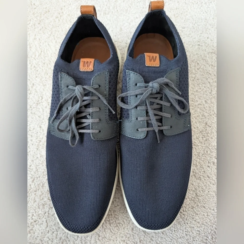 WOLF & SHEPHERD Navy Blue SwiftKnit Lace Up Derby Shoes Mens 13 - Picture 6 of 9